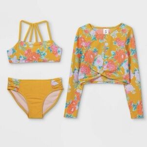 Art Class Yellow and Pink Bikini Swimwear